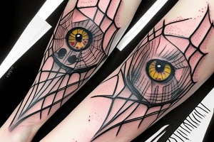 Bloody spider eyes tattoo idea