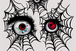 Spider in a bloody eye tattoo idea