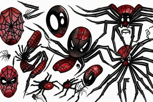 Spider in a bloody eye tattoo idea