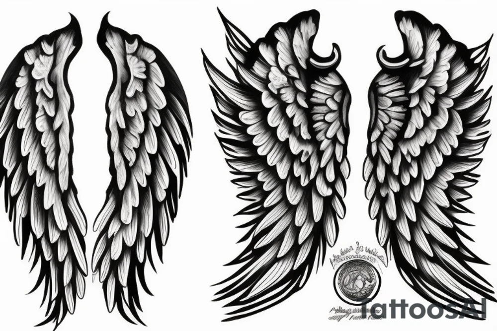 angel wing tattoo idea