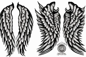 angel wing tattoo idea