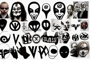 v for vendetta theme tattoo idea