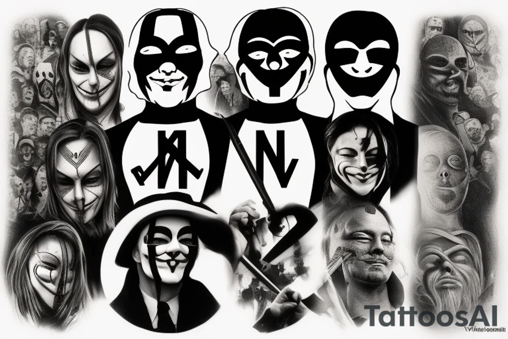 v for vendetta theme tattoo idea