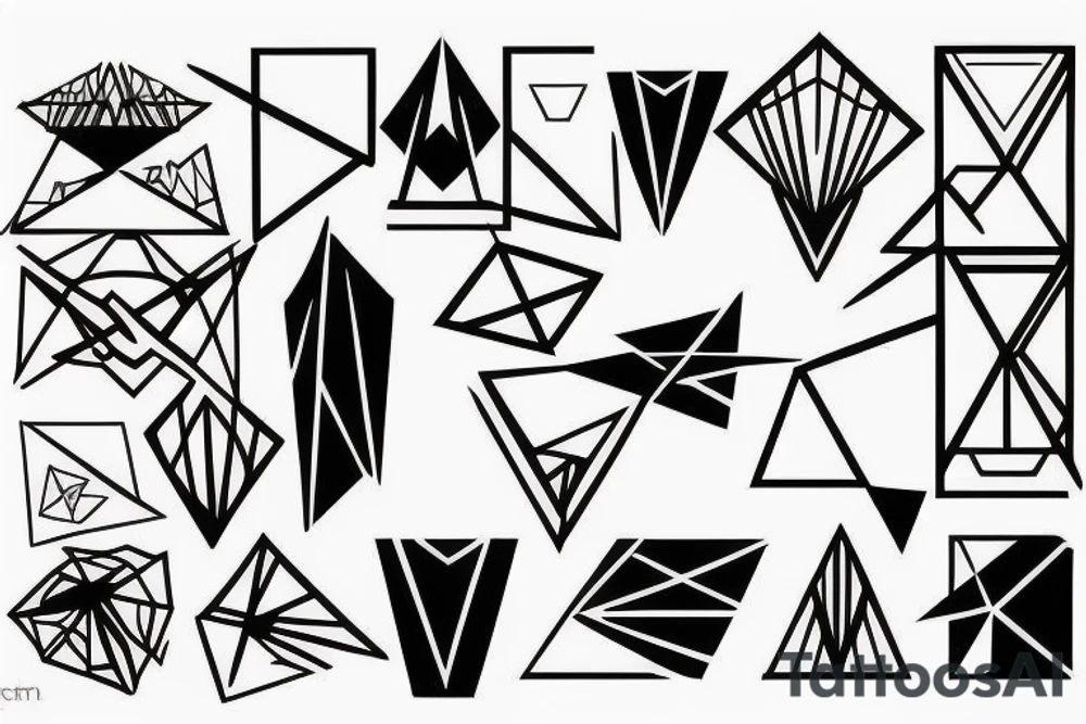 geometric tattoo idea