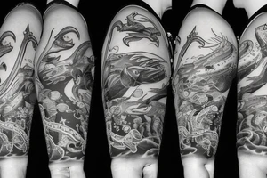 gambling aquatic theme tattoo idea