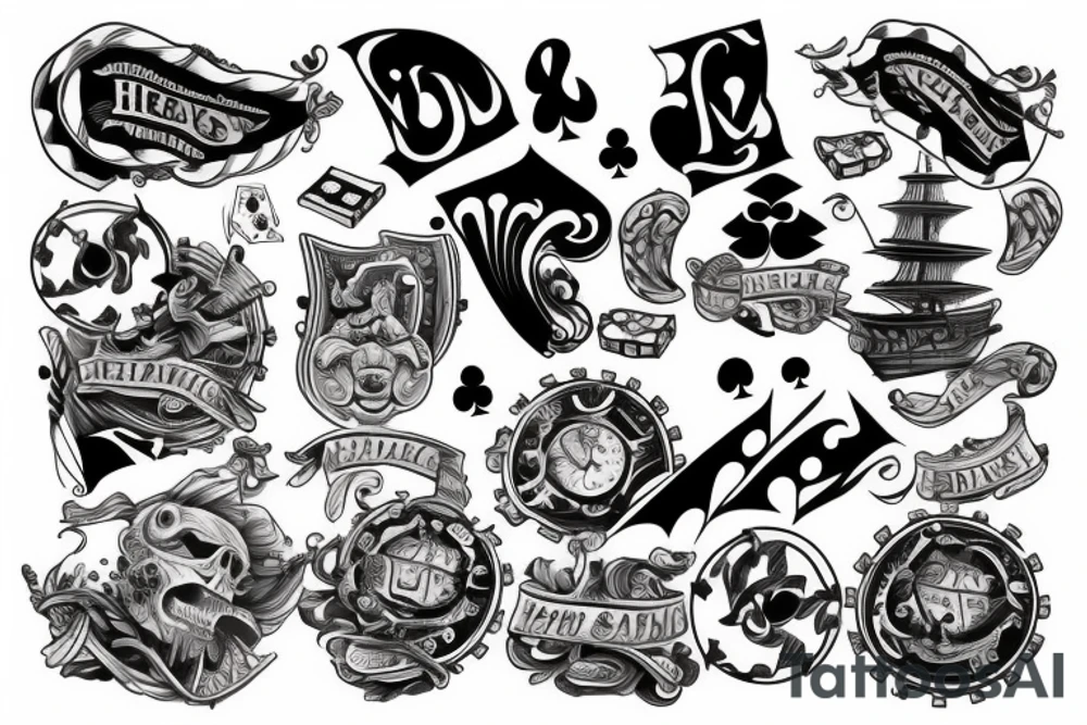 high seas gambling tattoo idea