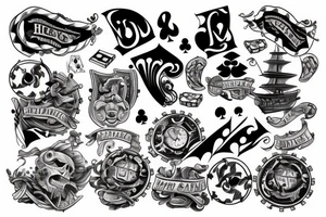 high seas gambling tattoo idea