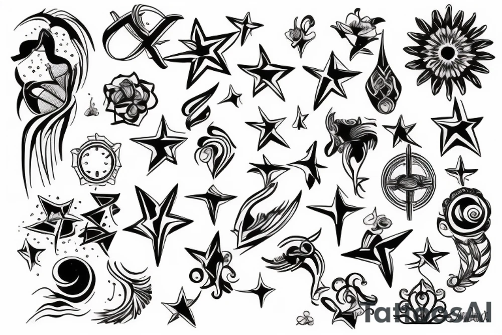 celestial luck tattoo idea