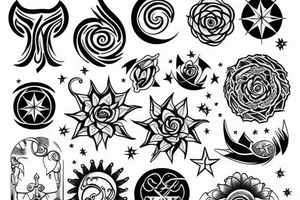 celestial luck tattoo idea