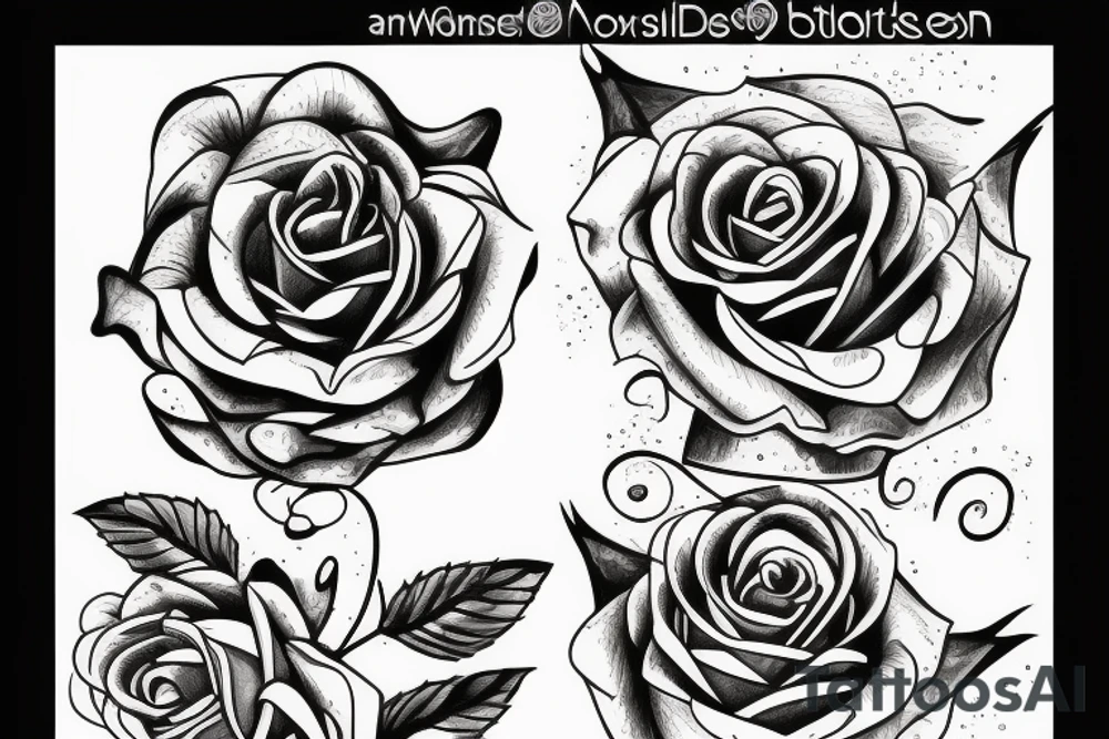 Rose on a stem tattoo idea