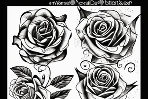 Rose on a stem tattoo idea