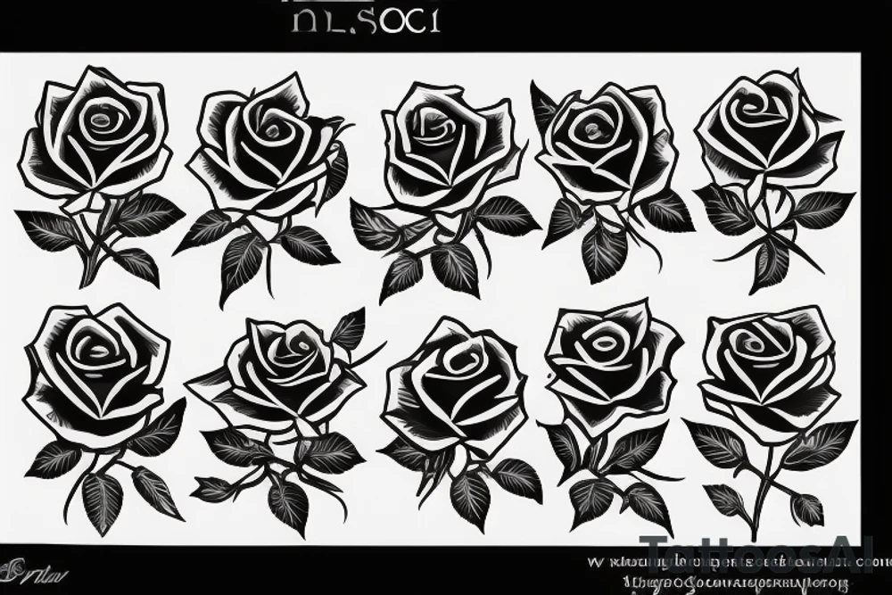 Rose on a stem tattoo idea