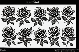 Rose on a stem tattoo idea