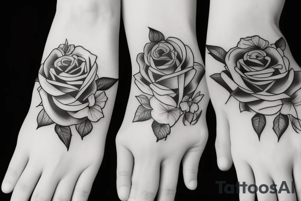 Roses around the wrist tattoo idea