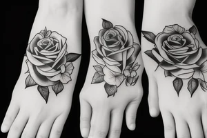 Roses around the wrist tattoo idea