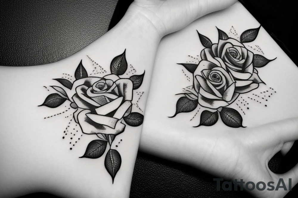 Roses around the wrist tattoo idea