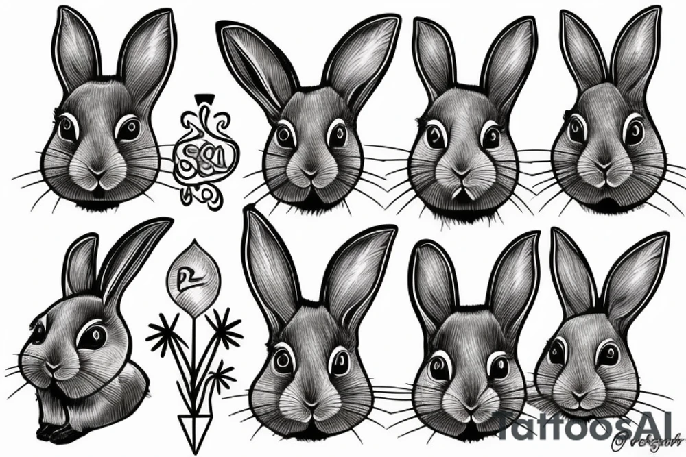 rabbit tattoo idea
