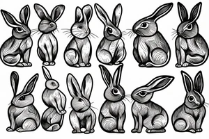 rabbit tattoo idea