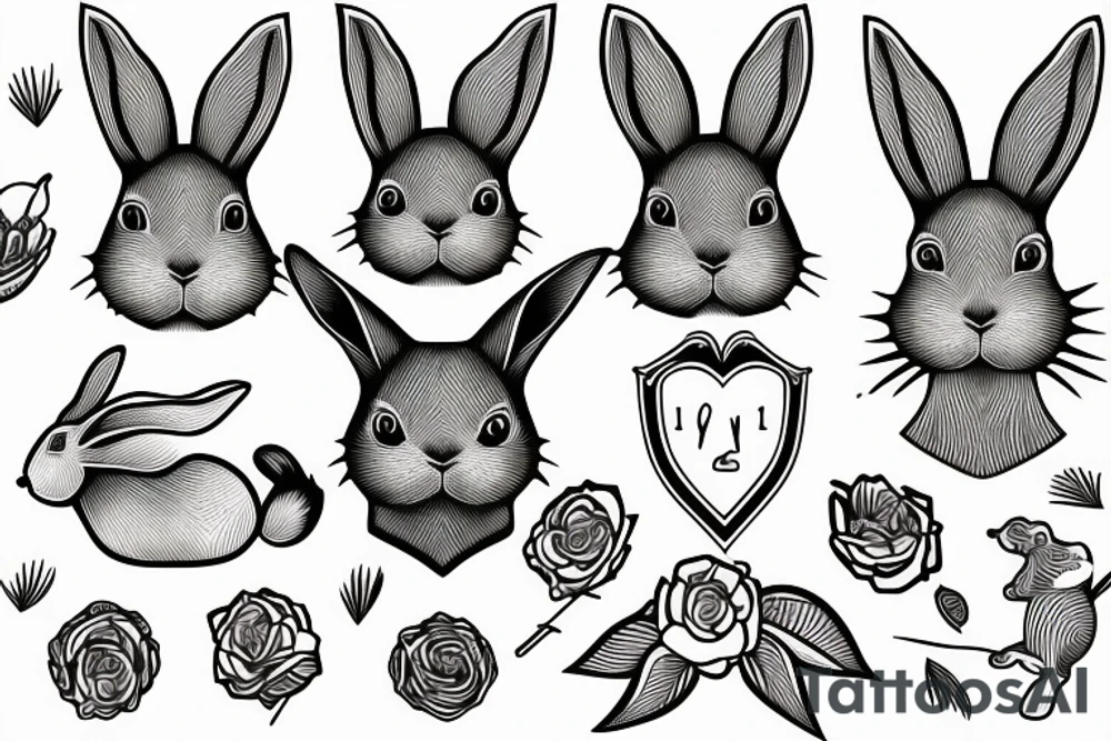 rabbit for men tattoo idea