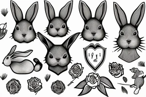 rabbit for men tattoo idea