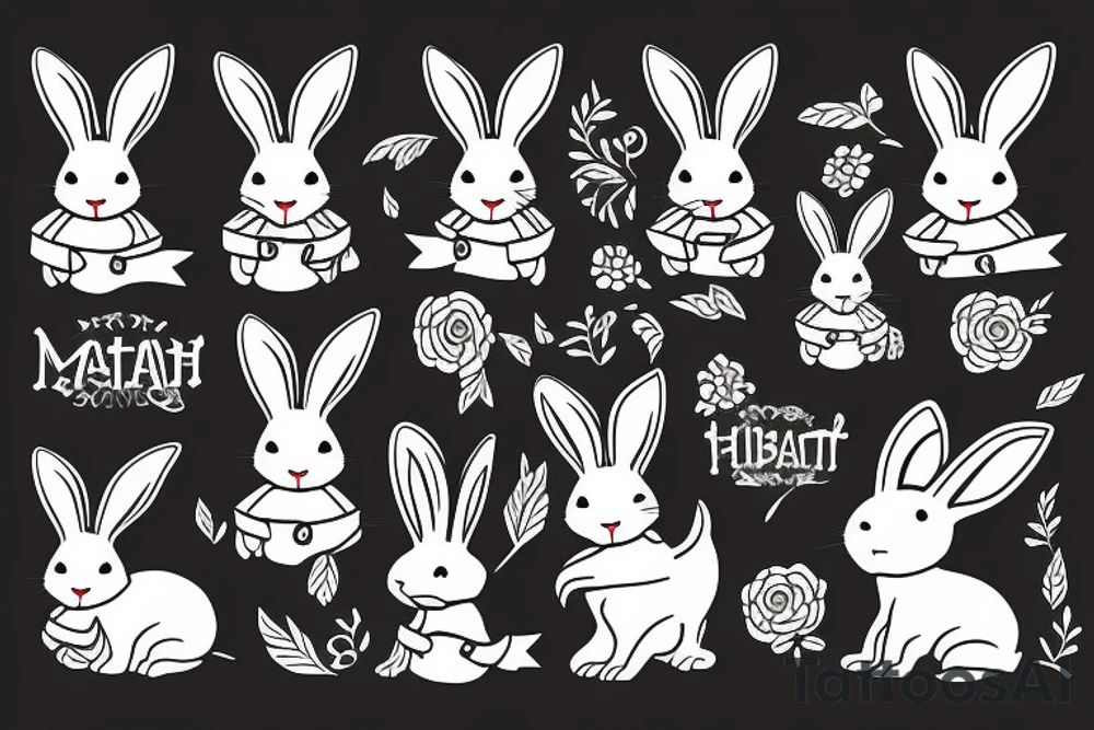 rabbit for men tattoo idea