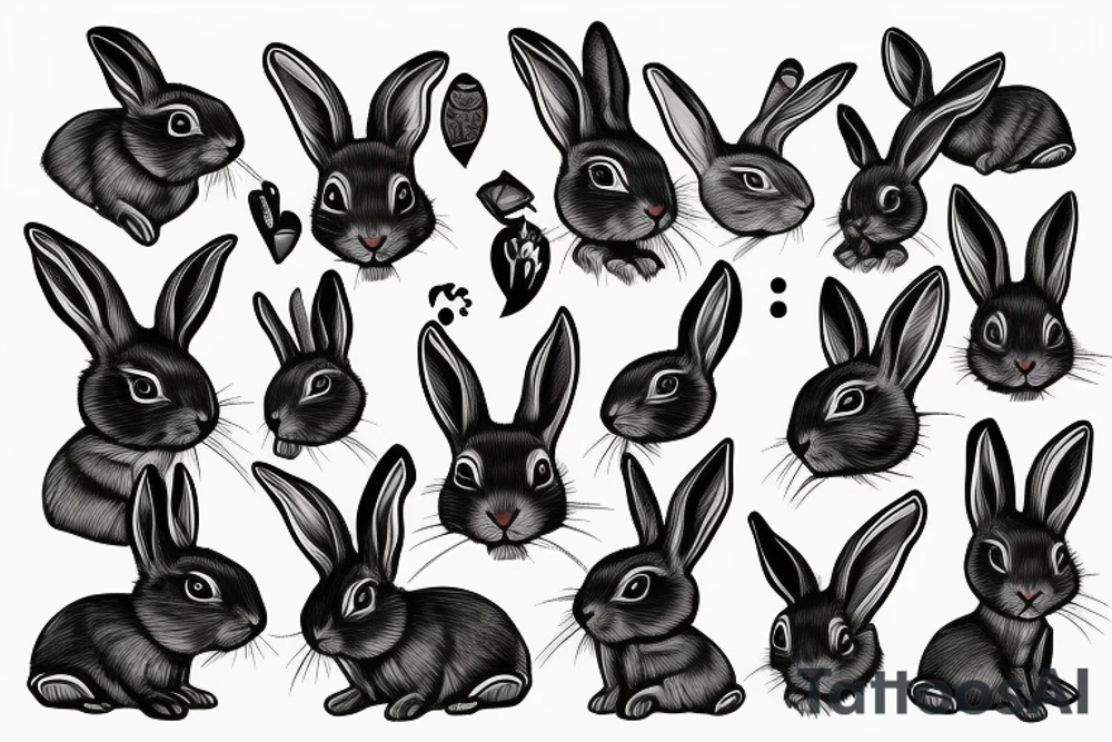 rabbit cool tattoo idea