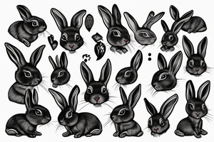 rabbit cool tattoo idea