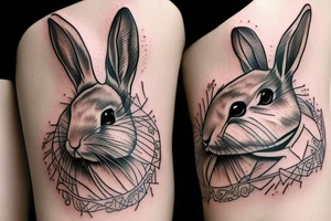 rabbit cool tattoo idea