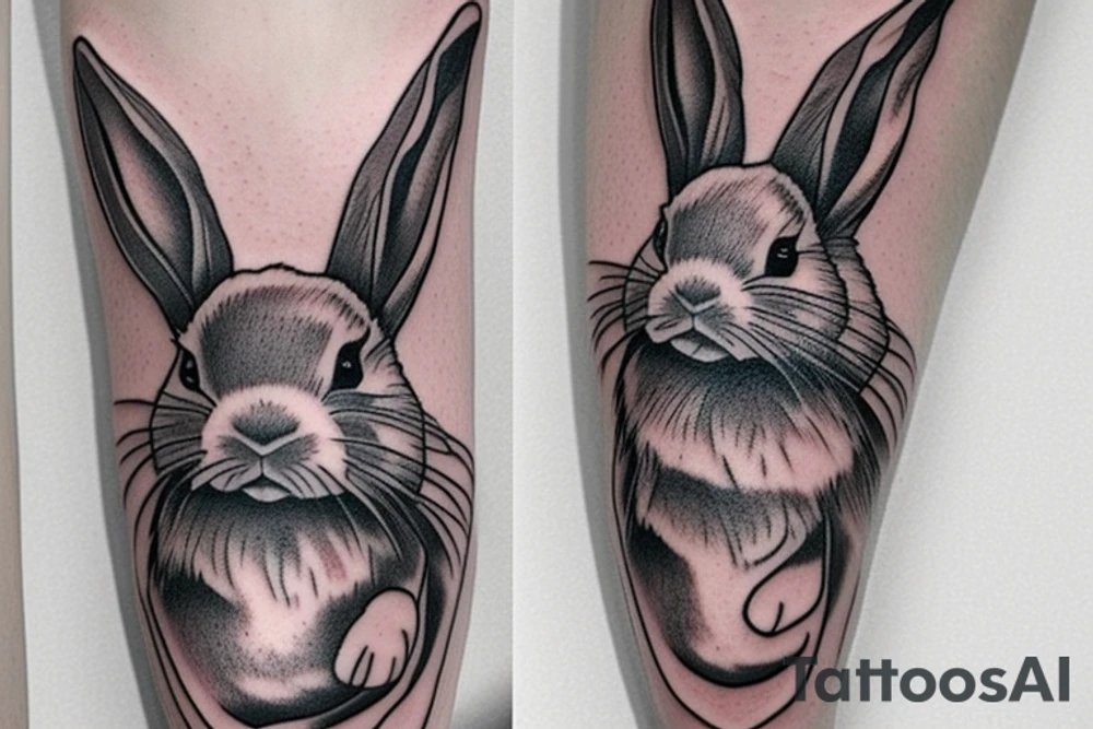 rabbit arm tattoo idea