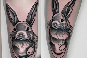 rabbit arm tattoo idea