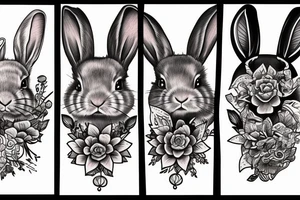 rabbit moon tattoo idea