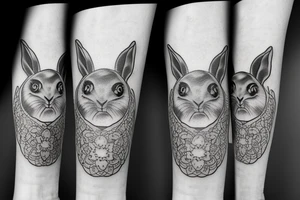rabbit moon tattoo idea