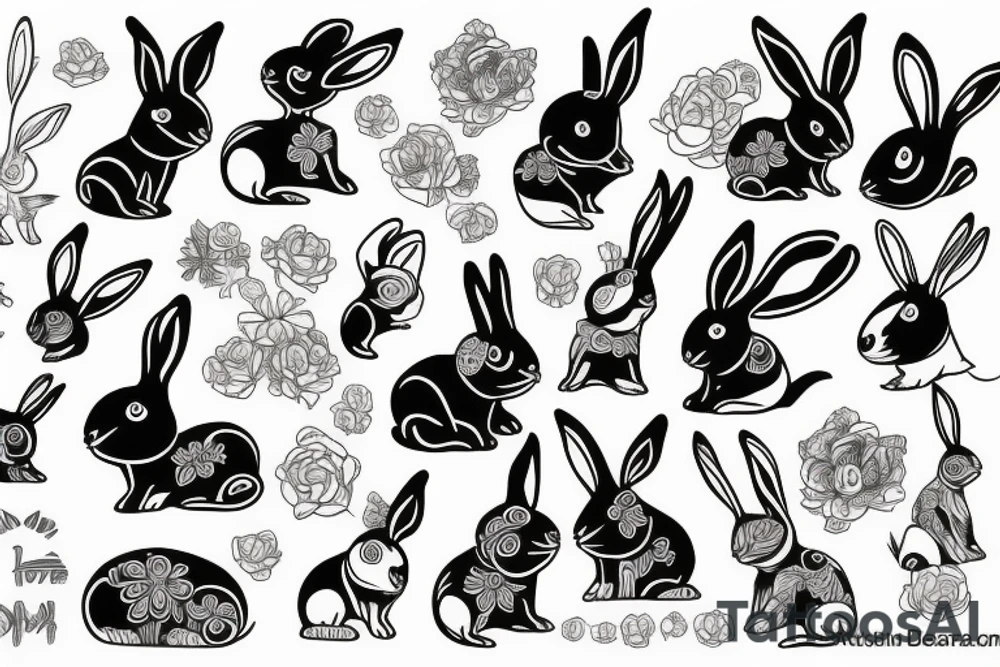 rabbit tattoo idea