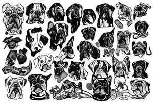 man with dog tattoo idea