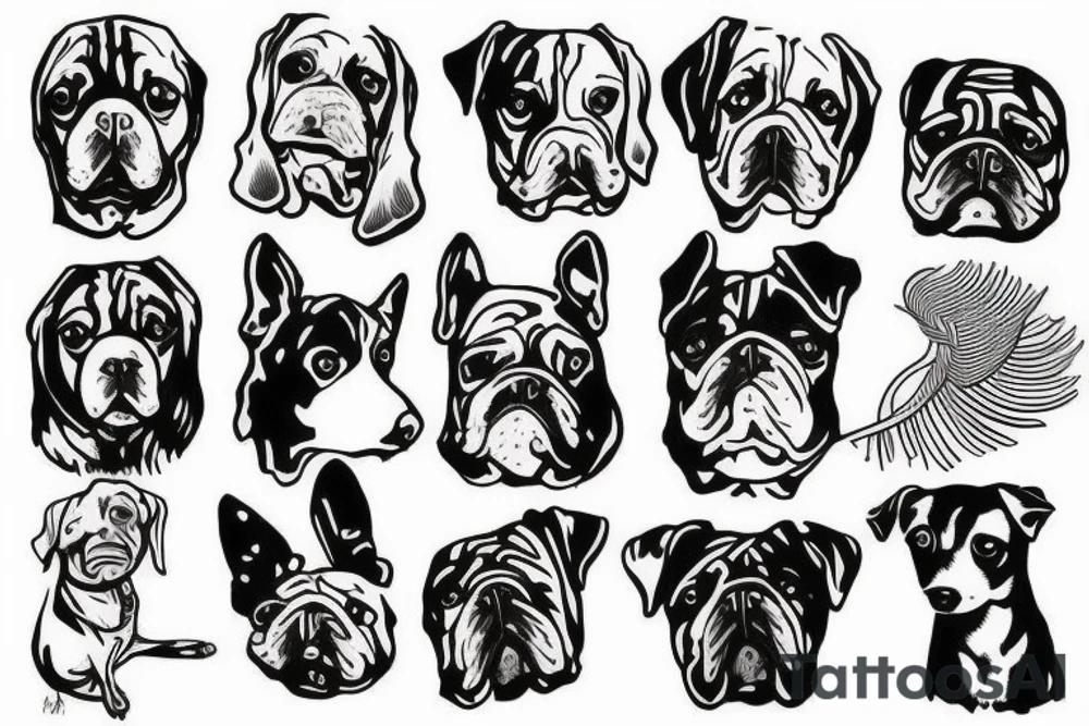 man with dog tattoo idea