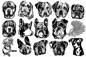 man with dog tattoo idea