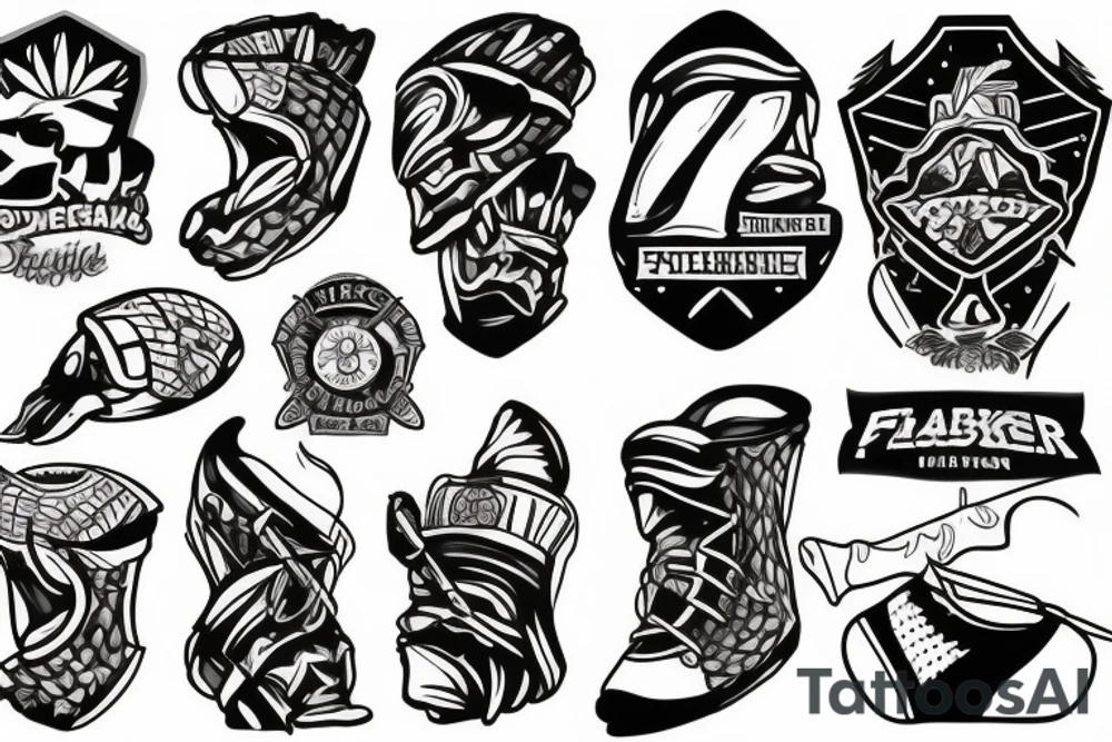playing pond hockey tattoo idea