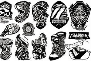 playing pond hockey tattoo idea
