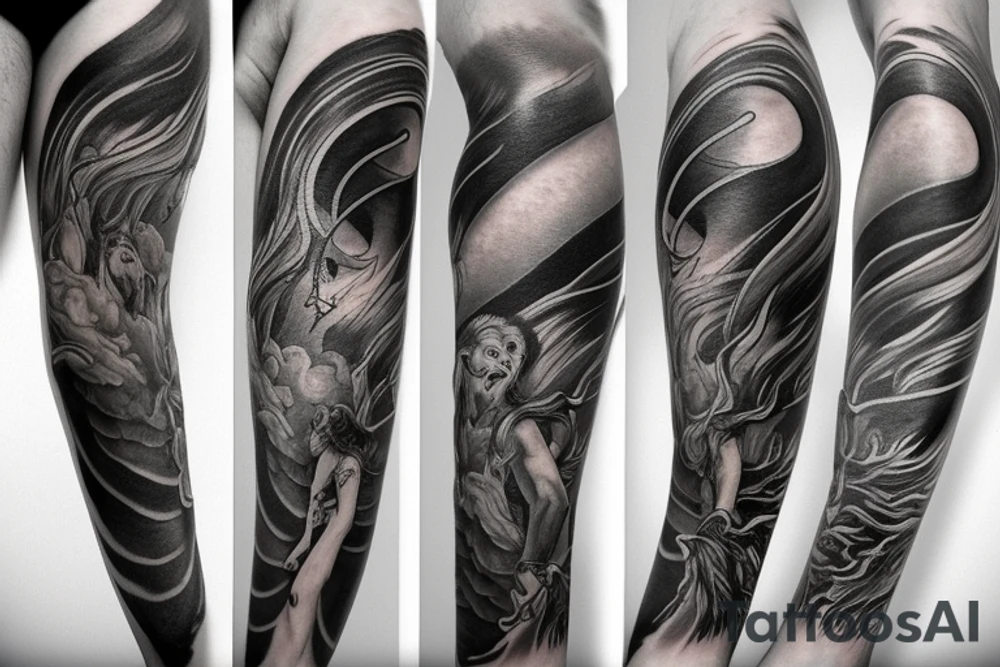 stormy sea tattoo idea