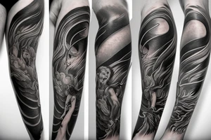 stormy sea tattoo idea