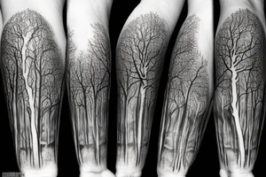 scary forest tattoo idea