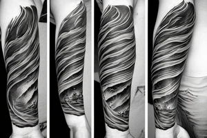 lighthouse stormy sea ominous tattoo idea