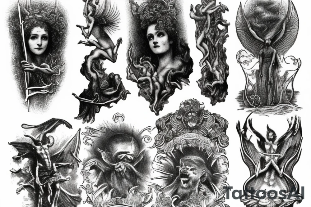 satan gustave dore tattoo idea