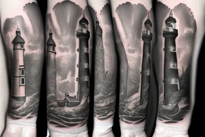 demonic lighthouse tattoo idea
