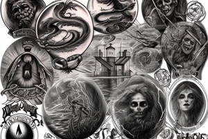 demonic lighthouse tattoo idea