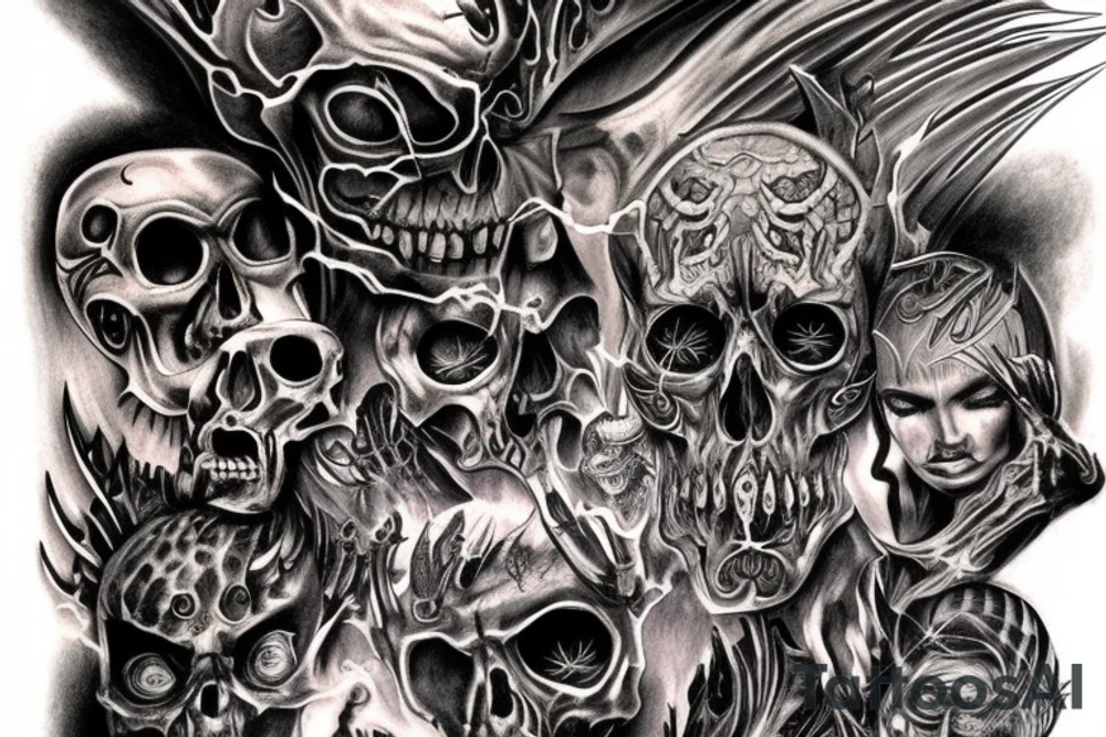 demonic tattoo idea