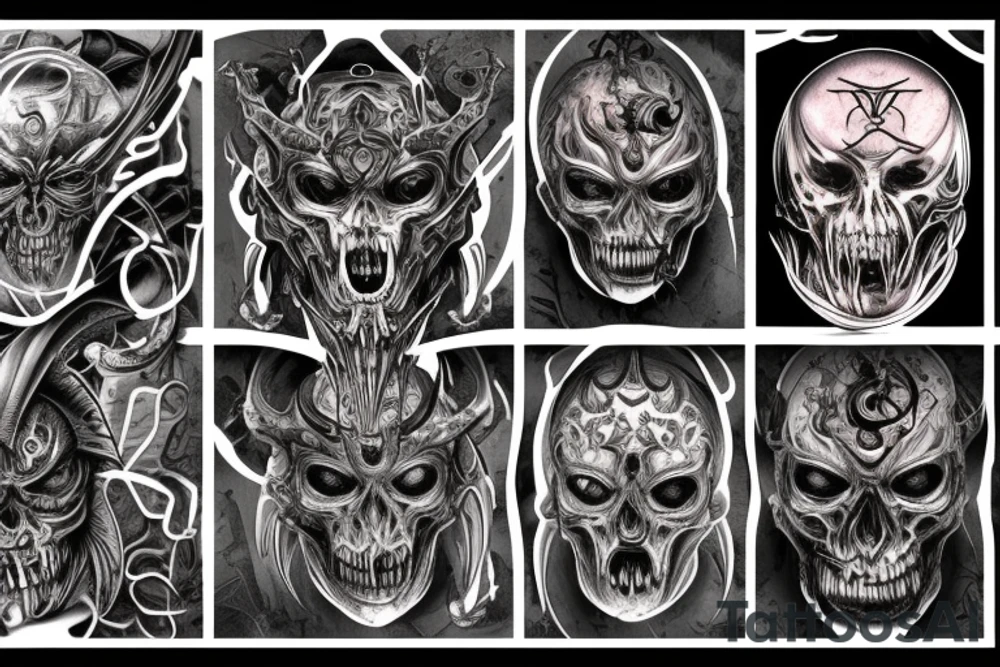 demonic tattoo idea
