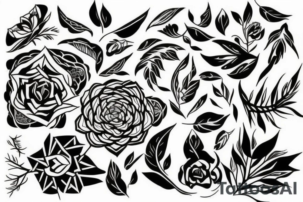 Nature tattoos for calf tattoo idea