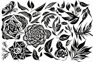 Nature tattoos for calf tattoo idea