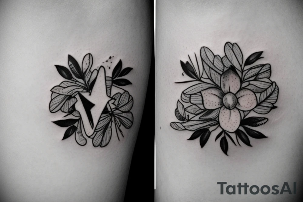 Nature tattoos for calf tattoo idea